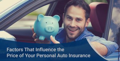 Factors that influence the price of personal auto insurance