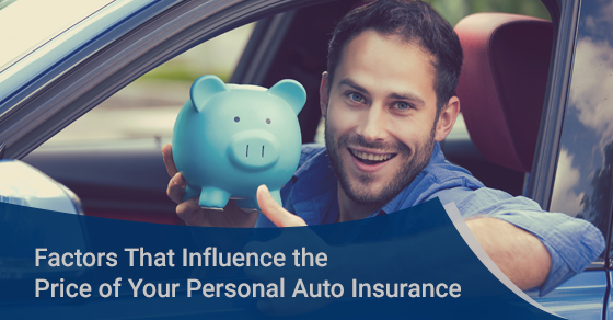 Factors that influence the price of personal auto insurance